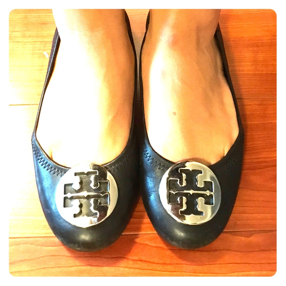 SALE!! Tory Burch Black Reva Flat